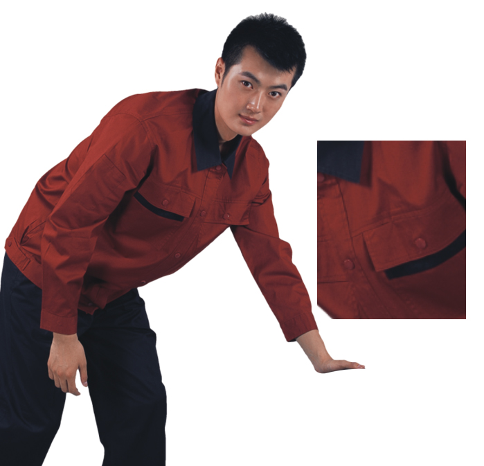 長(zhǎng)桔紅色廠服